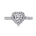 1 Carat Heart Cut VVS Moissanite Ring